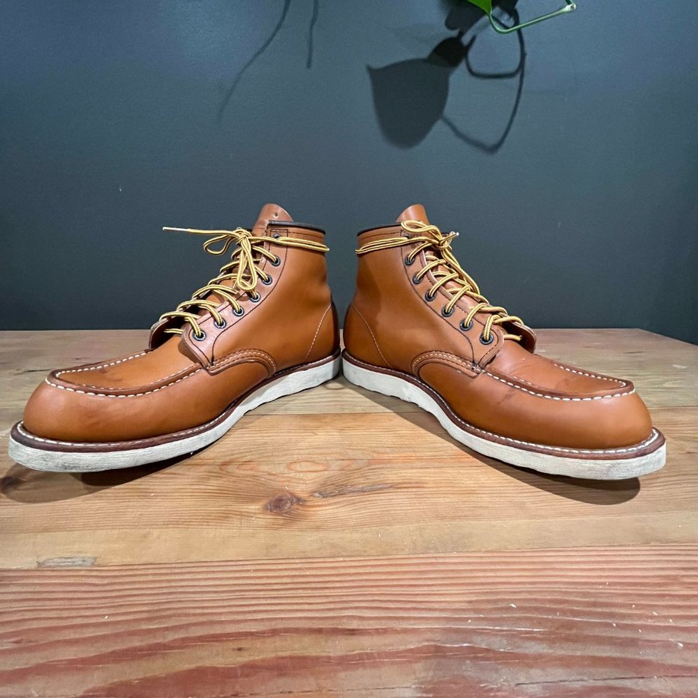 Red Wing 6 Inch Traction Tread Moc Toe Boots -- 10875 -- Made in the USA - Picture 7 of 10